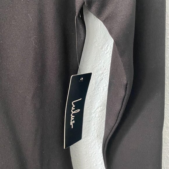 NWT Lulus Black Long Sleeve Cutout Dress Womens Small LBD Going Out Party Baddie - Picture 6 of 9